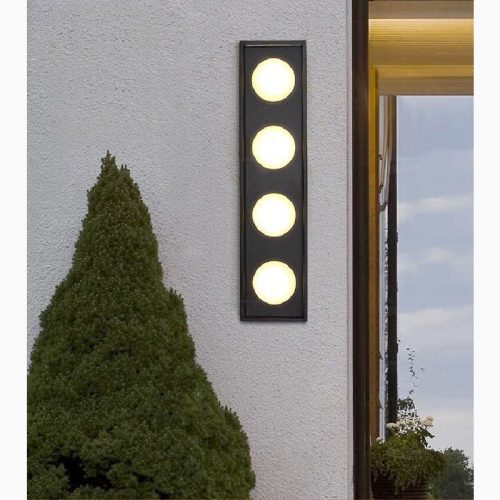 MIRODEMI Outdoor Black Waterproof High LED Stainless Steel Wall Lamp For Courtyard Backyard Garden Outdoor