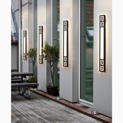 MIRODEMI Outdoor Black Waterproof Long LED Wall light For Garden Villa Balcony Outdoor Home