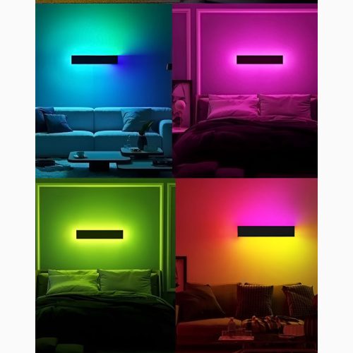 MIRODEMI Outdoor Indoor Waterproof RGB 7 Colors LED Wall Sconce With Intelligent Remote for Garden Courtyard Hall