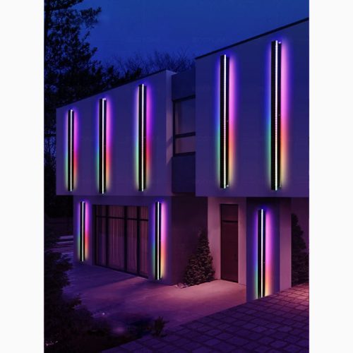 MIRODEMI Outdoor Indoor Waterproof RGB 7 Colors LED Wall Sconce With Intelligent Remote for Garden Courtyard Street Hall