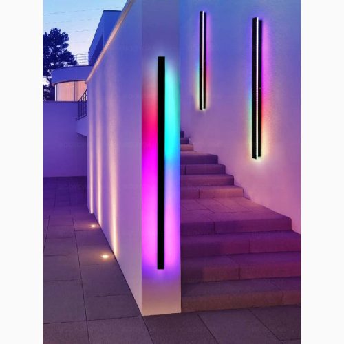 MIRODEMI Outdoor Indoor Waterproof RGB 7 Colors LED Wall Sconce With Intelligent Remote for Garden Street Home Hall