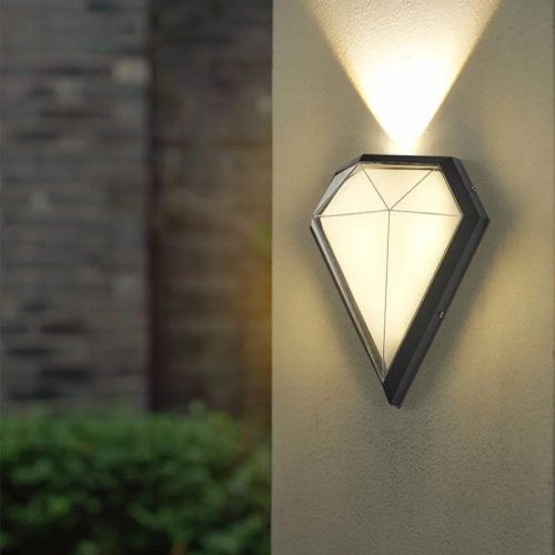 MIRODEMI Outdoor Waterproof Diamond Shape Colorful Light LED Wall Lamp For Garden Courtyard Outdoor