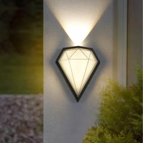 MIRODEMI Outdoor Waterproof Diamond Shape Colorful Light LED Wall Lamp For Garden Courtyard Outdoor Street