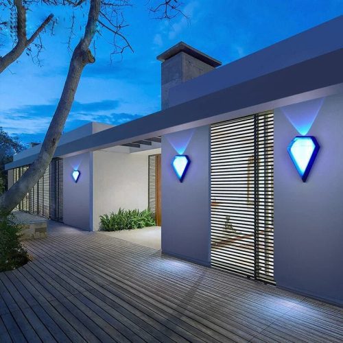 MIRODEMI Outdoor Waterproof Diamond Shape Colorful Light LED Wall Lamp For Garden Outdoor Street Home