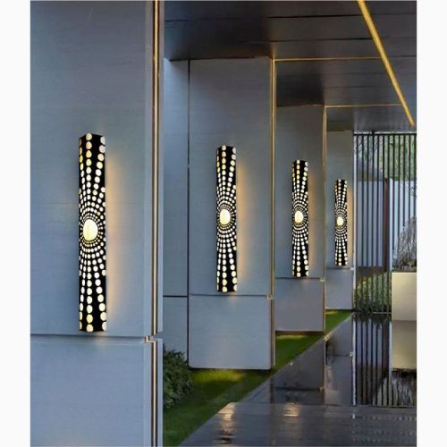 MIRODEMI Outdoor Waterproof Marble Imitation Stainless Steel Wall Scones For Garden