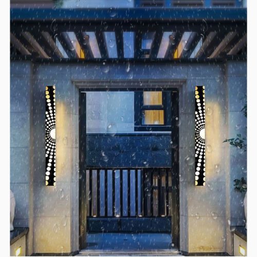 MIRODEMI Outdoor Waterproof Marble Imitation Stainless Steel Wall Scones For Garden Outdoor Courtyard