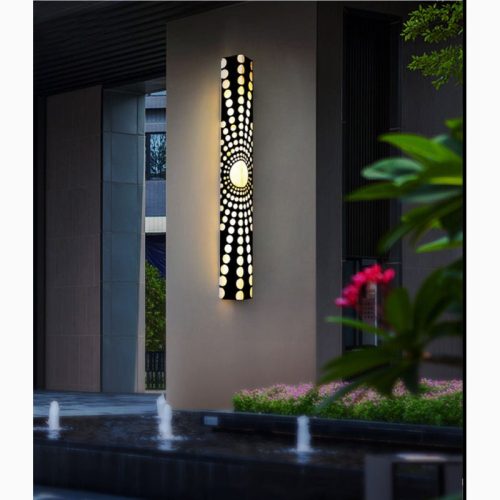 MIRODEMI Outdoor Waterproof Marble Imitation Stainless Steel Wall Scones For Garden Outdoor Courtyard Home Hall