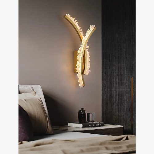 MIRODEMI Oviedo Contemporary Golden LED Wall Lamp