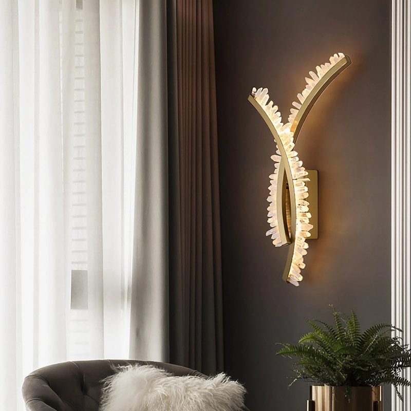 MIRODEMI Oviedo Modern Golden LED Wall Sconce