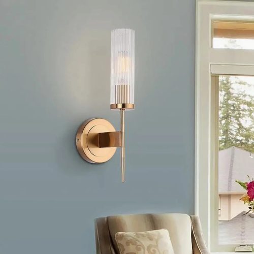 MIRODEMI Palma Stylish Brass Bedside Wall Lamp