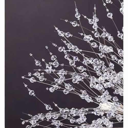 MIRODEMI Piani Crixia LED Dandelion shaped Chrome Crystal Chandelier For Living Room Light