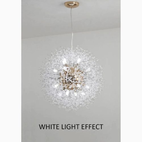 MIRODEMI Piani Crixia LED Dandelion shaped Gold Chrome Chandelier For Living Room Light