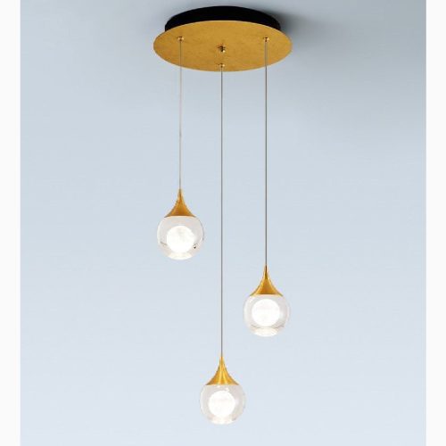 MIRODEMI Pigna | Luxury Modern Crystal LED Chandelier with Hanging Balls