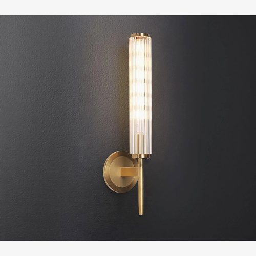 MIRODEMI Pontevedra Chic Glass Copper Wall Lamp