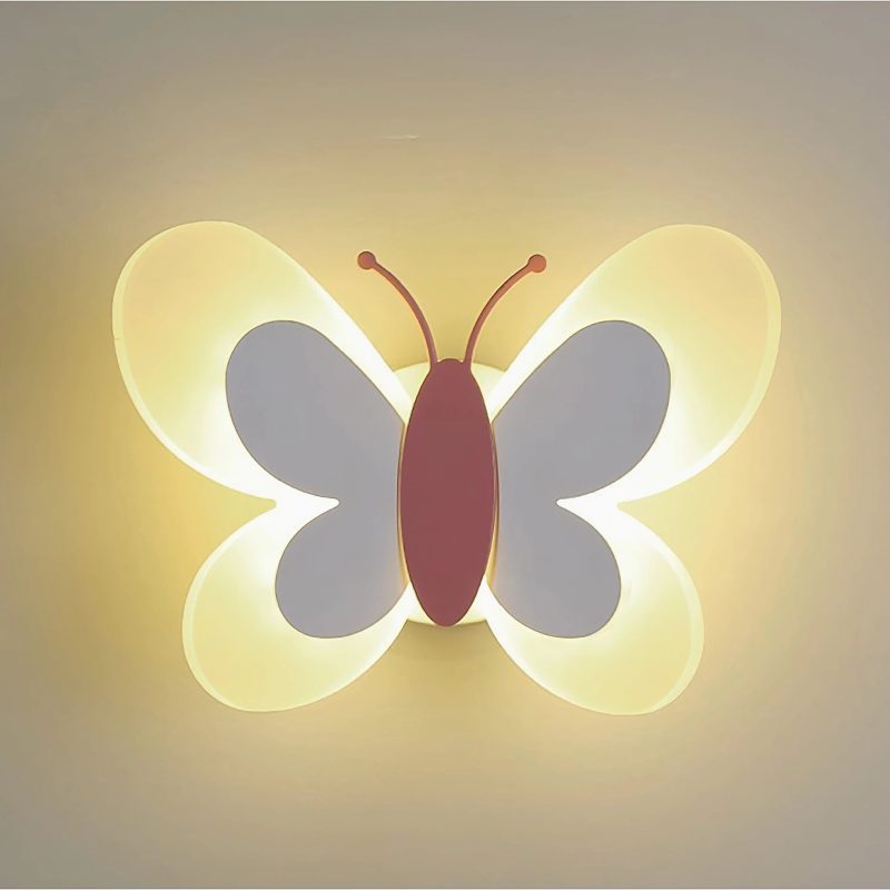 MIRODEMI Princess Bright Butterfly LED Wall Lamp For Kids