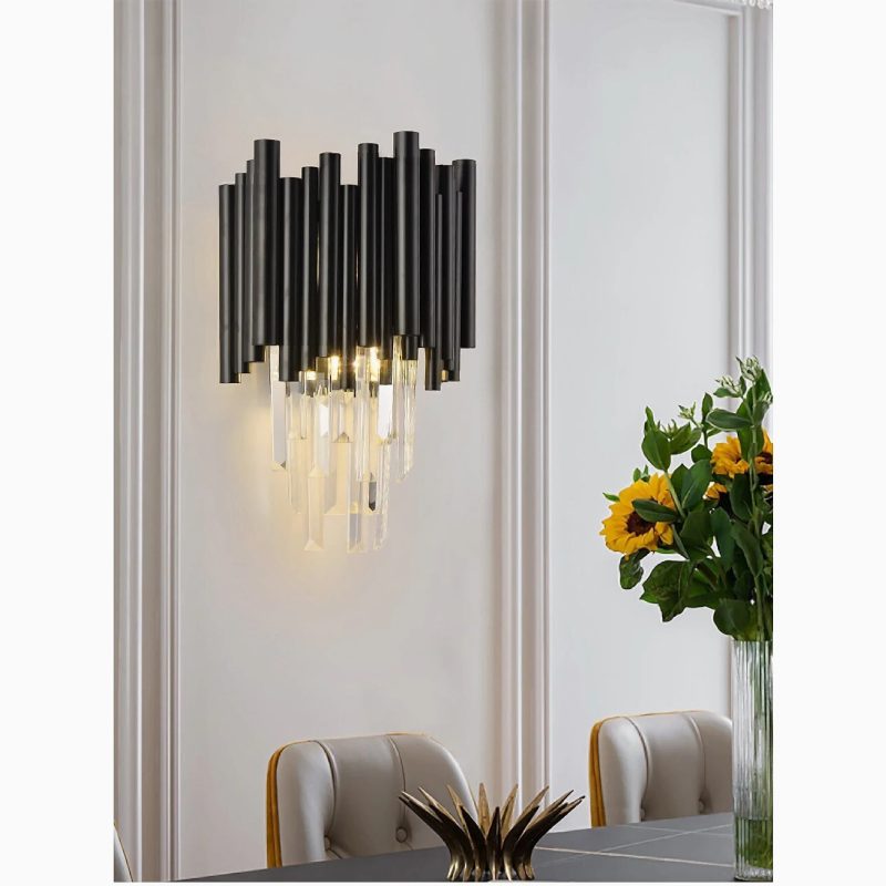 MIRODEMI Puget Rostang Elegant Black Wall Lamp