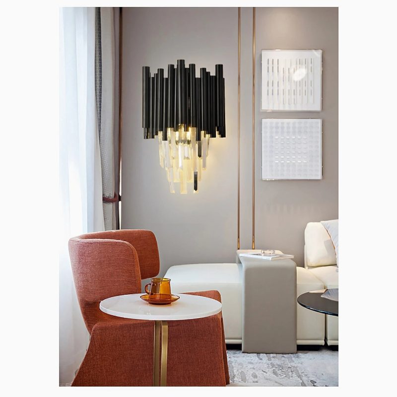 MIRODEMI Puget Rostang Nordic Black Wall Lamp