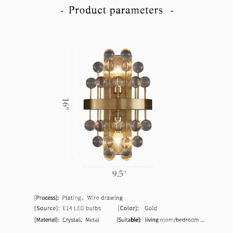 MIRODEMI Puget Theniers Crystal Wall Light