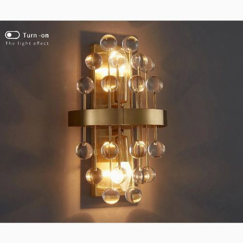 MIRODEMI Puget Theniers Wall Sconce With Round Crystals