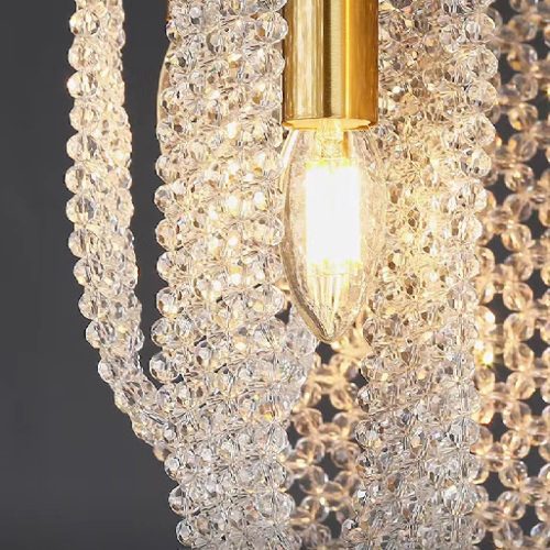 MIRODEMI Rialto Postmodern Diamond Crystal Pendant Light Luxury LED Chandelier