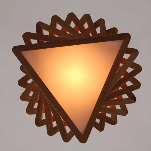 MIRODEMI Roquesteron Brown Wooden LED Pendant Lamp