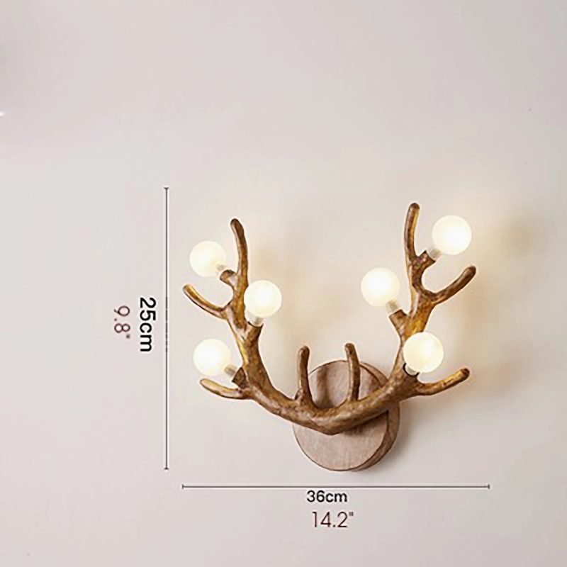 MIRODEMI Sabadell Stylish Deer Horn LED Wall Sconce