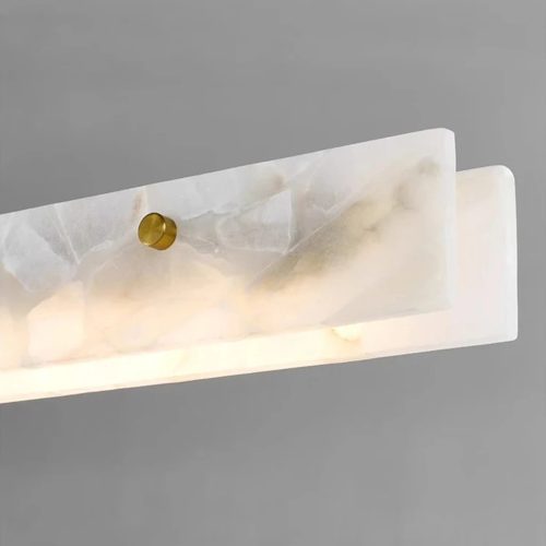 MIRODEMI Safenwil Lux Modern Marble Rectangle Chandelier Details