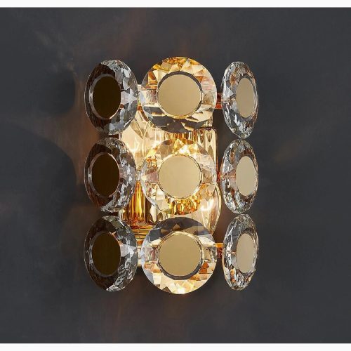 MIRODEMI Saint Blaise Premium Gold Oval Crystal Wall Light