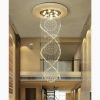 MIRODEMI® Saint-Étienne-de-Tinée | Double Spiral Modern K9 Crystal Chandelier for Luxury Interiors