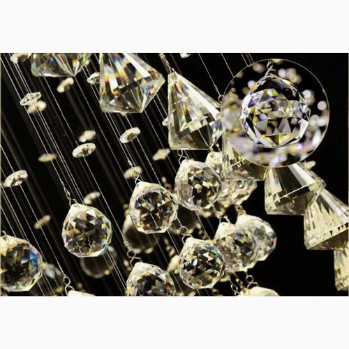 MIRODEMI Saint Etienne de Tinee modern double spiral crystal chandelier