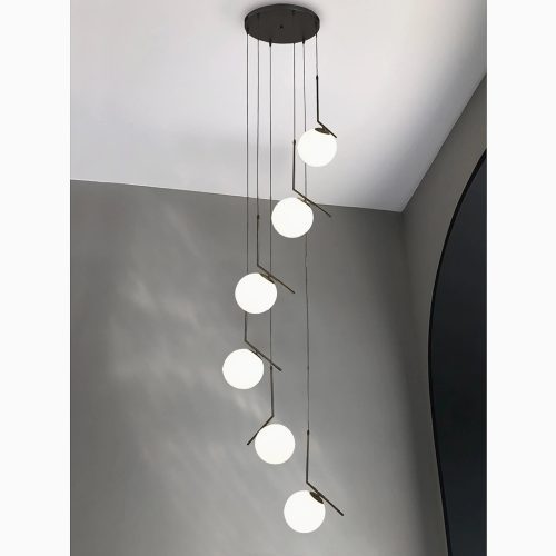 MIRODEMI Saint-Jeannet | Duplex Spiral Pendant Chandelier For Living Room