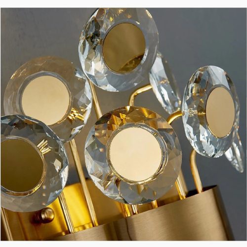 MIRODEMI Sallagriffon Modern Bouquet Gold Crystal Wall Lamp