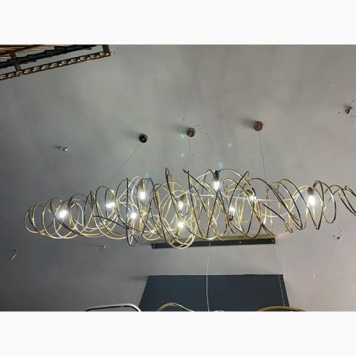 MIRODEMI Samedan Creative Extraordinary Chrome Rectangle Chandelier