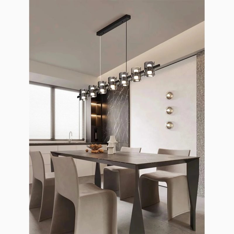 MIRODEMI Sch nenwerd Stylish Creative Black Glass Rectangle Chandelier For Living Room