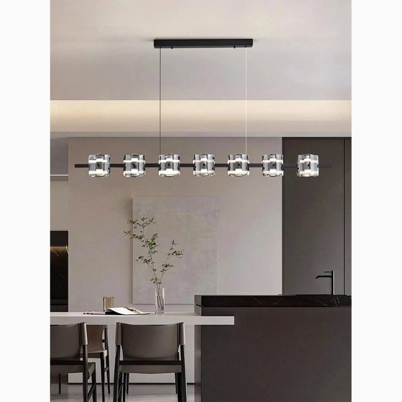 MIRODEMI Sch nenwerd Stylish Creative Black Rectangle Chandelier For Dining Room