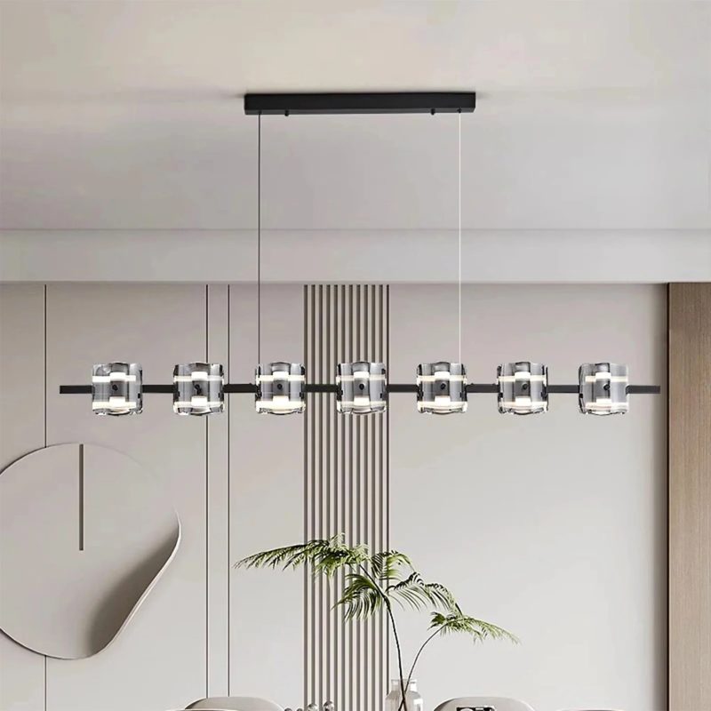 MIRODEMI Sch nenwerd Stylish Creative Black Rectangle Chandelier For Kitchen