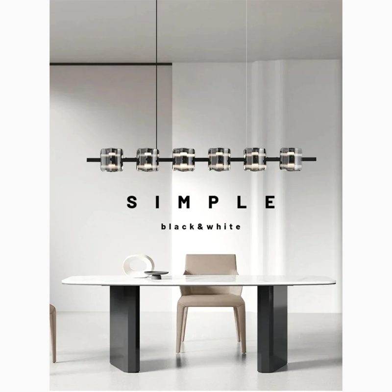 MIRODEMI Sch nenwerd Stylish Creative Glass Rectangle Chandelier For Dining Room