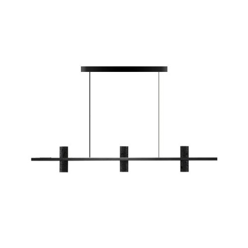 MIRODEMI® Seengen | Minimalistic Modern Black Copper Stone Chandelier