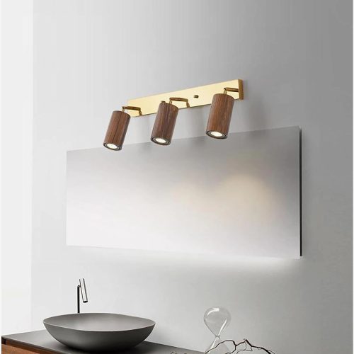 MIRODEMI Sevilla Contemporary Cylinder Wood LED Wall Light