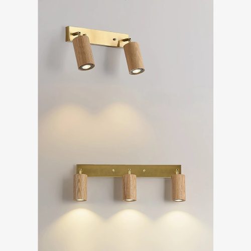 MIRODEMI Sevilla Elegant Cylinder Wooden LED Wall Lamp