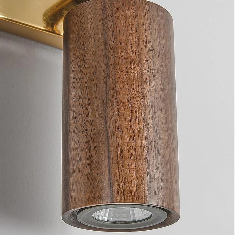 MIRODEMI Sevilla Modern Cylinder Wooden LED Wall Light