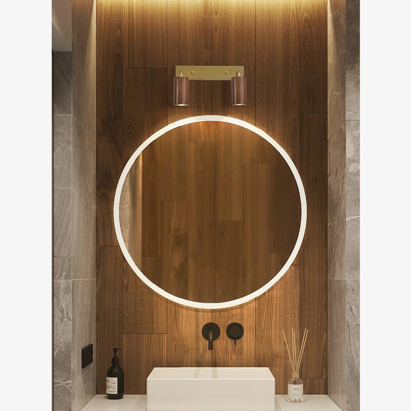 MIRODEMI Sevilla Unique Cylinder Wooden LED Wall Lamp