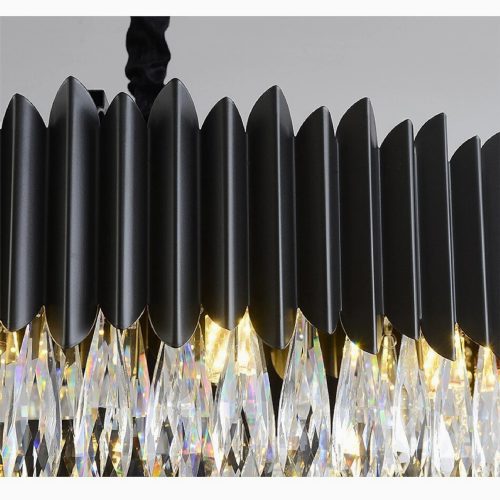 MIRODEMI Sigale Glamorous Black Crystal Wall Sconce