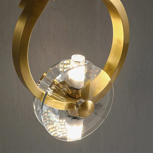 MIRODEMI Spiez Crystal Gold Pendant Lighting