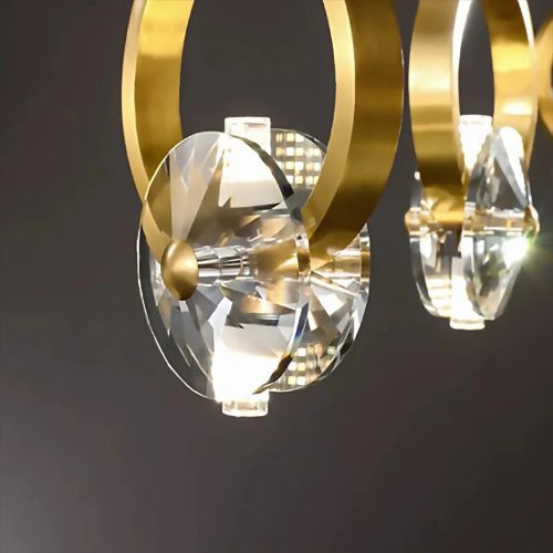 MIRODEMI Spiez Elegant Crystal Gold Pendant Light