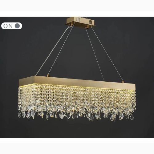 MIRODEMI Spotorno Luxury rectangle oval design chandelier lighting for dining room kitchen