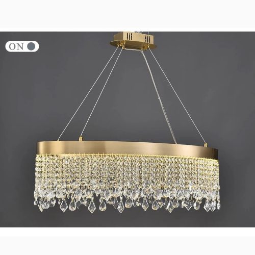 MIRODEMI Spotorno Luxury rectangle oval perfect chandelier lighting for dining room kitchen