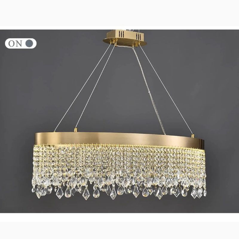 MIRODEMI Spotorno Luxury rectangle oval perfect chandelier lighting for dining room kitchen