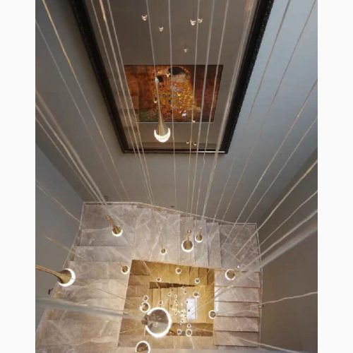 MIRODEMI Stresa Luxury LED Chandelier for Classy Stairwell