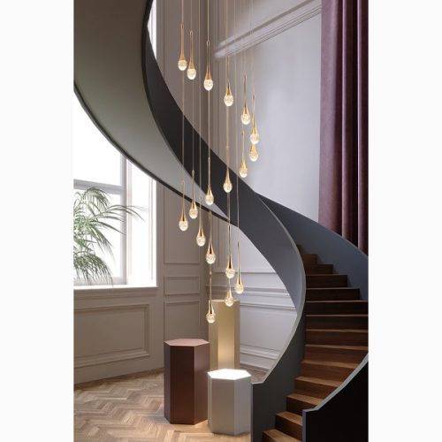 MIRODEMI Stresa Luxury Modern LED Chandelier for Stairwell